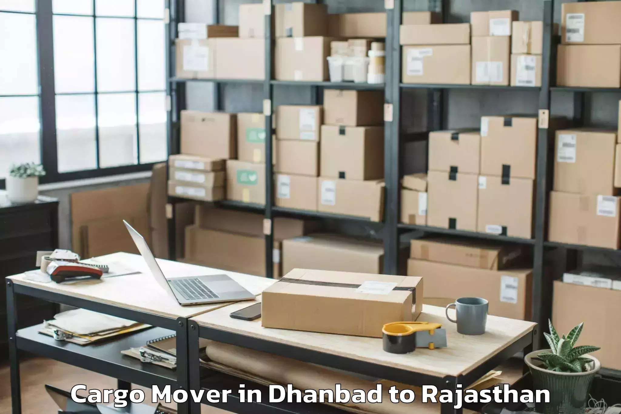 Reliable Dhanbad to Karauli Cargo Mover